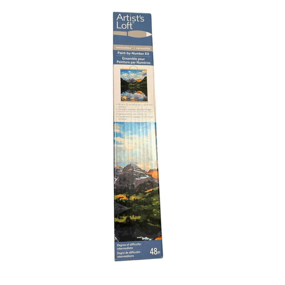 Artist’s Loft Paint by Number Kit 16x20 vertical Mountain Scene